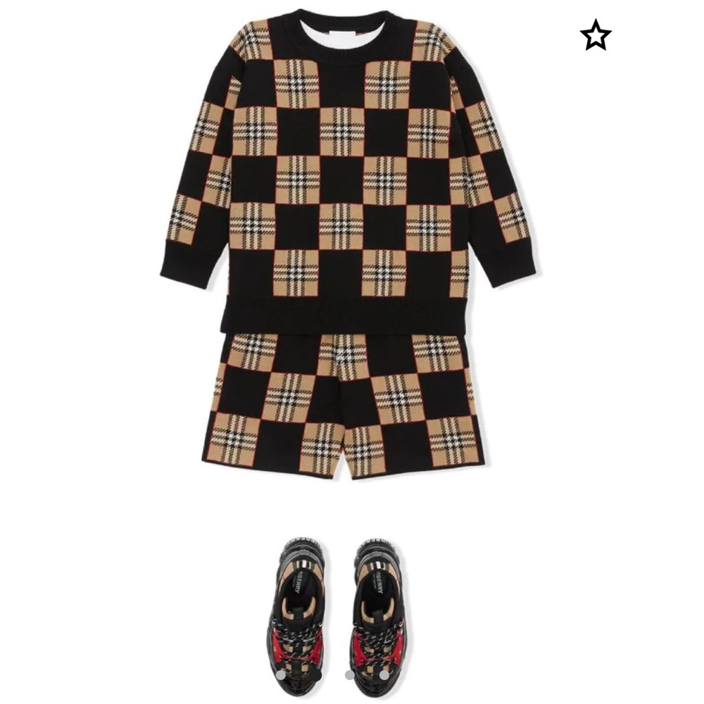 🔥FIRE MUST-HAVE🔥Burberry Checker Set- Wool Sweater & Shorts